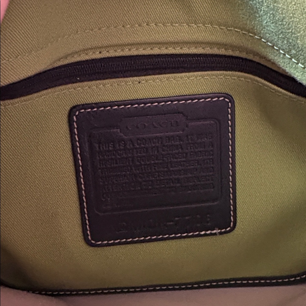 Coach Hampton Canvas Leather Tote Bag - Picture 4 of 4